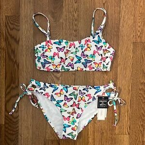 Salt + Cove White Floral Bikini Set. NWT